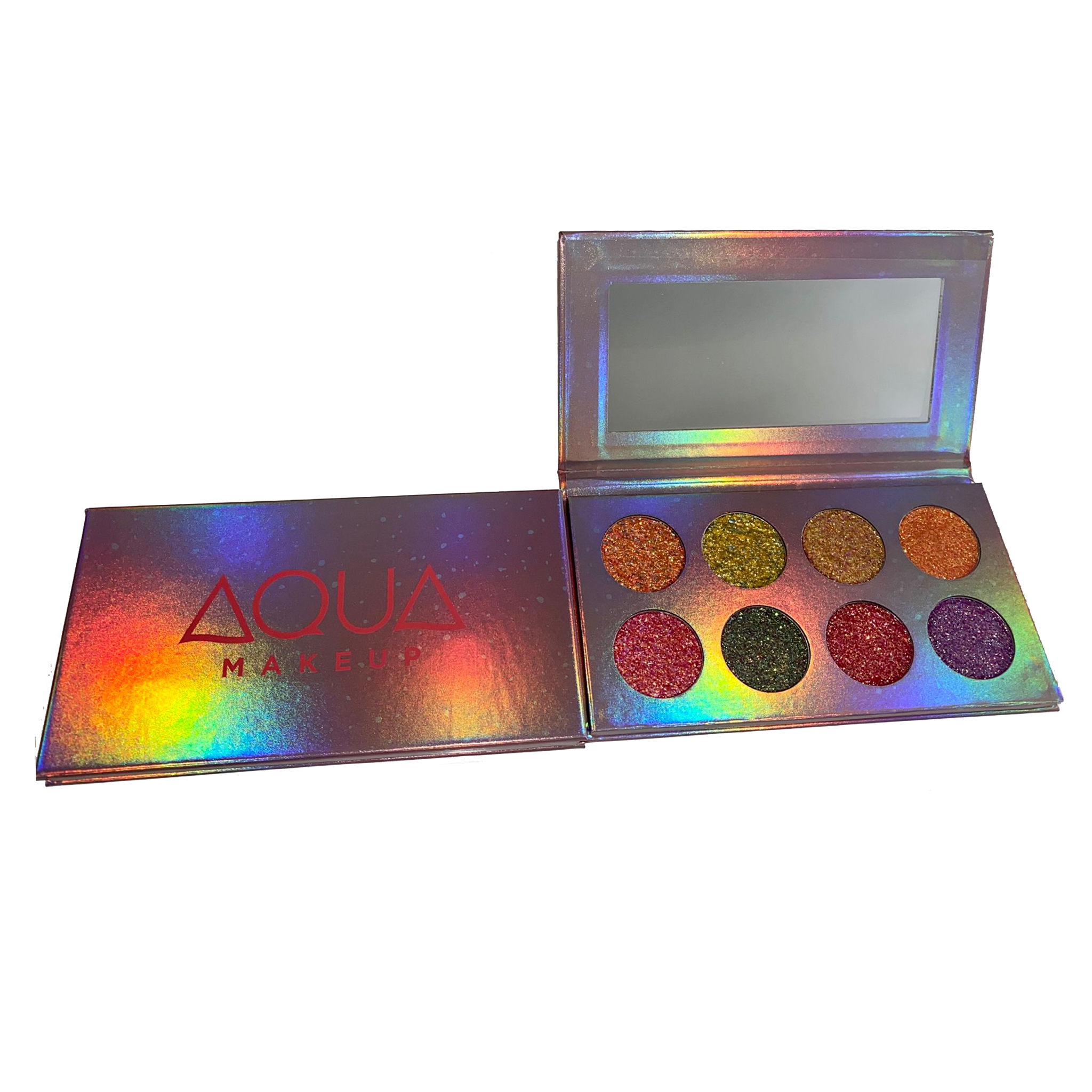 PALETA DE SOMBRAS DE OJOS AQUA 8 COLOR GLITTER