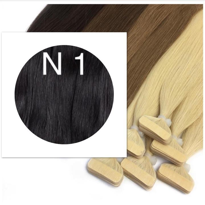 BLACK & BROWN TAPE-IN HAIR EXTENSIONS