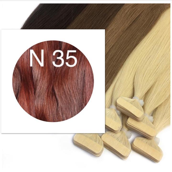 RED BROWN TAPE-IN HAIR EXTENSIONS